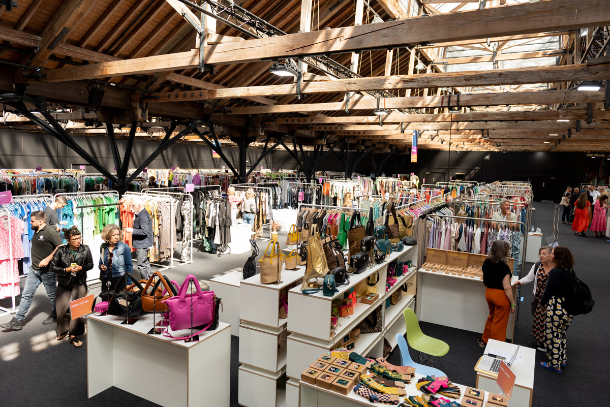 Hanging rails for hire at Tobacco Dock for JATC trade show