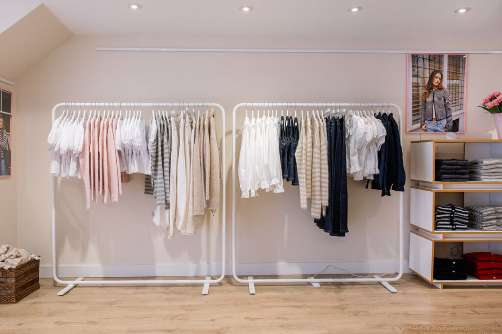 Hanging rails for hire at Minka Dink pop-up