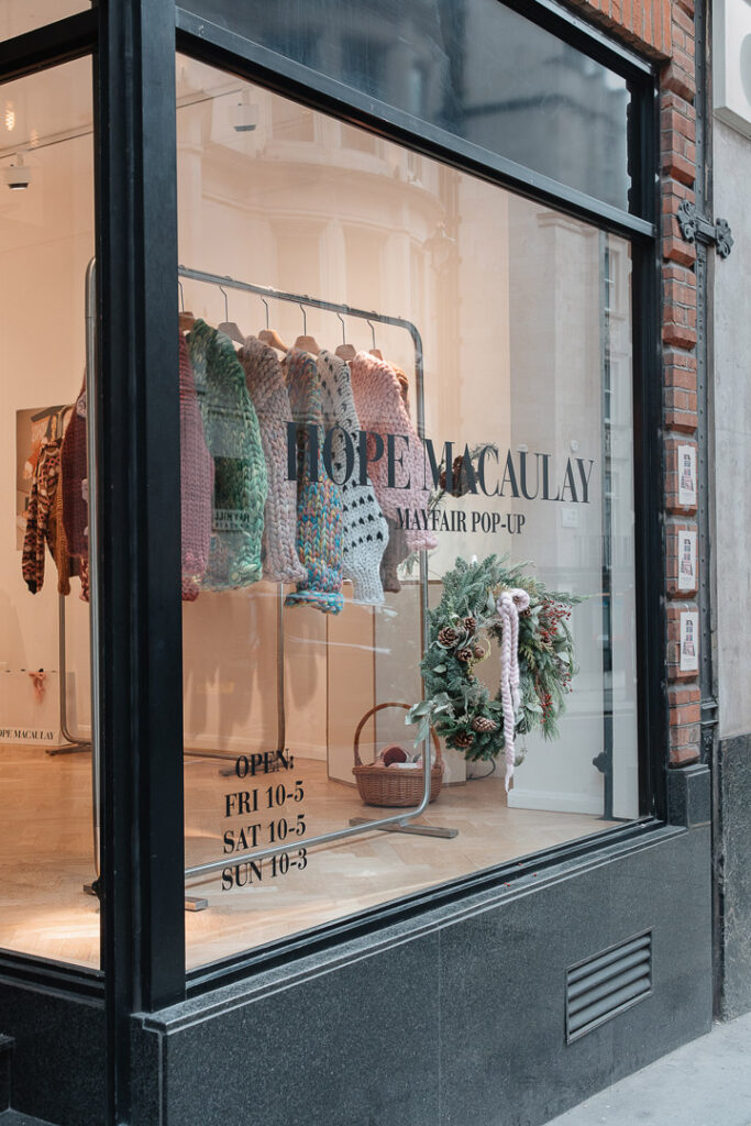 London Event Furniture Hire by FoundPop for Hope Macaulay Pop-Up in Mayfair, London