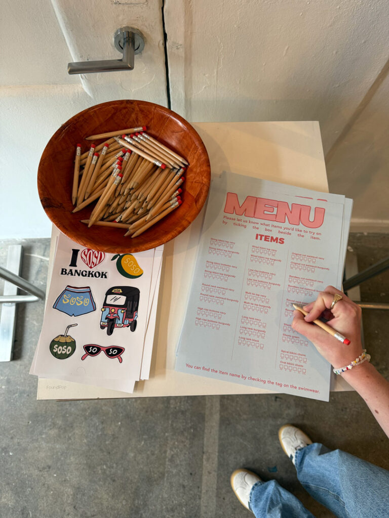 Event furniture hire by FoundPop for SOSO Swim