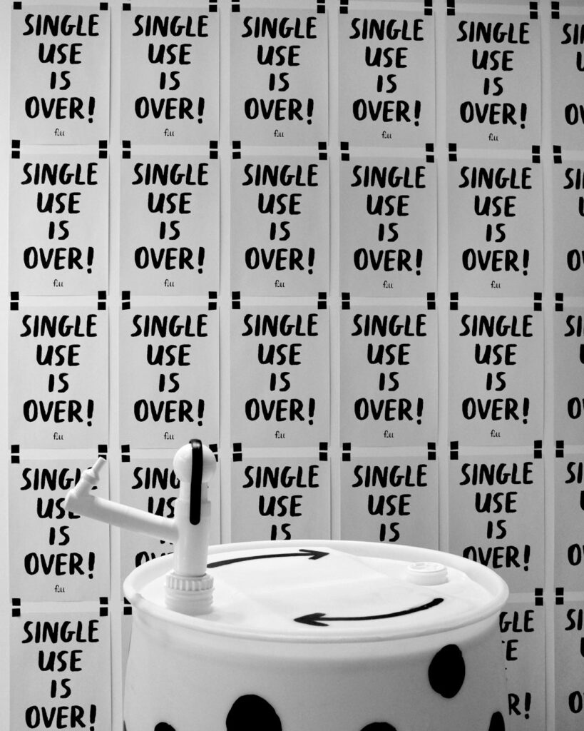 Sustainable event furniture hire for Fill, supplied by FoundPop