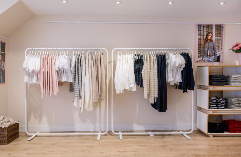 Hanging rails for hire at Minka Dink pop-up